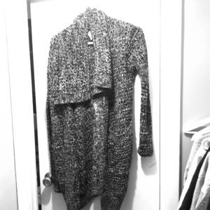 Long Black/White cardigan